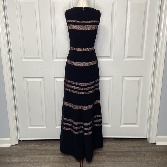 BCBGMaxAzria Katiana Lace Inset Sleeveless Gown - Picture 5 of 7